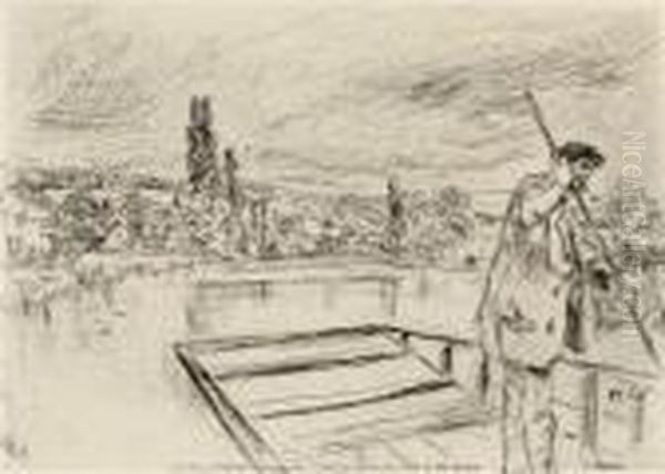 The Punt 
. Oil Painting by James Abbott McNeill Whistler