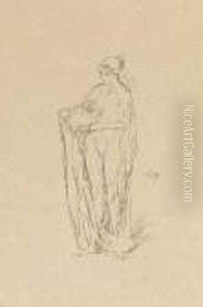 Girl With Bowl 
. Oil Painting by James Abbott McNeill Whistler