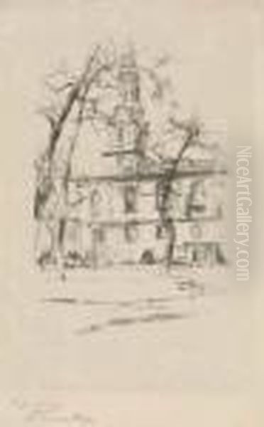 St 
Giles-in-the-fields Oil Painting by James Abbott McNeill Whistler