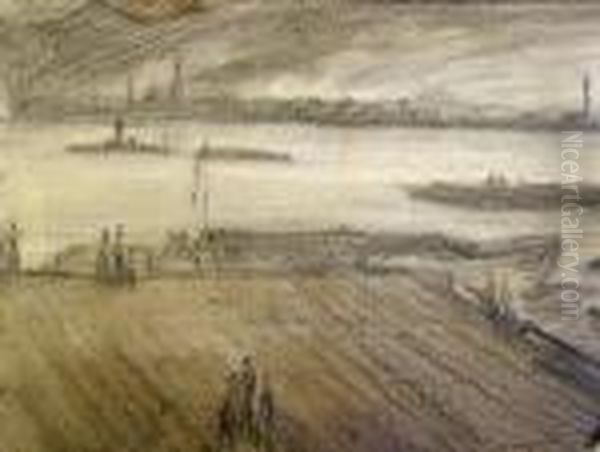 Study Of
The Thames Oil Painting by James Abbott McNeill Whistler