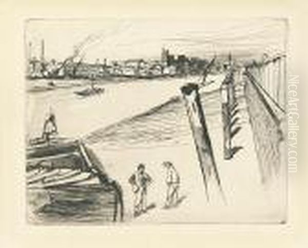 Millbank. Oil Painting by James Abbott McNeill Whistler