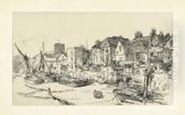 The Adam And Eve, Old Chelsea. Oil Painting by James Abbott McNeill Whistler