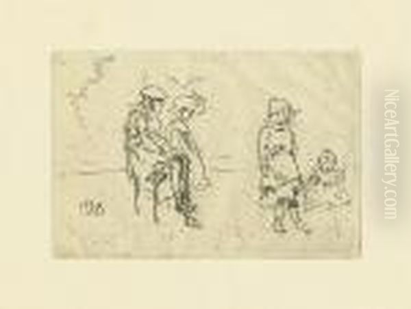 The Menpes Children. Oil Painting by James Abbott McNeill Whistler