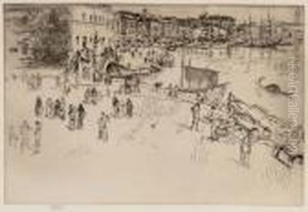 The Riva I
, From 
Venice, A Series Of Twelve Etchings Oil Painting by James Abbott McNeill Whistler