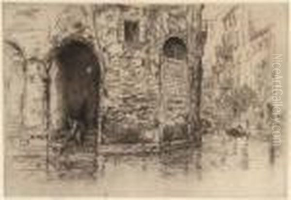 The Two Doorways
, From 
Venice, A Series Of Twelve Etchings Oil Painting by James Abbott McNeill Whistler
