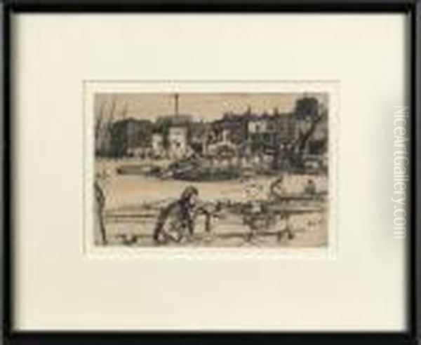 Black Lion Warf Oil Painting by James Abbott McNeill Whistler