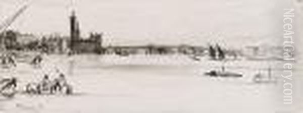 Old Westminster Bridge (kennedy 39) Oil Painting by James Abbott McNeill Whistler
