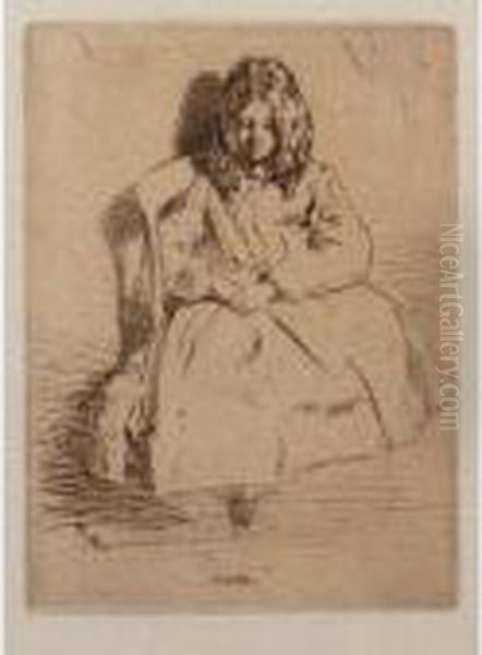 Annie, Seated (k. 30) Oil Painting by James Abbott McNeill Whistler