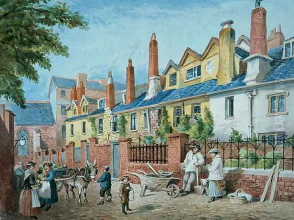 Remains of the Vicars College, Exeter Oil Painting by George Townsend