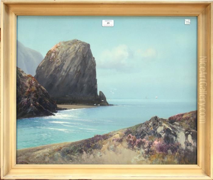 Mullion Cove Oil Painting by Frederick John Widgery