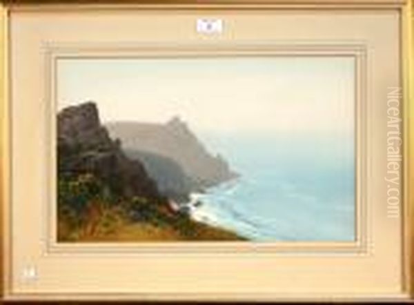 Castle Rock, 
Lynton, 
Valley Of The Rocks Oil Painting by Frederick John Widgery