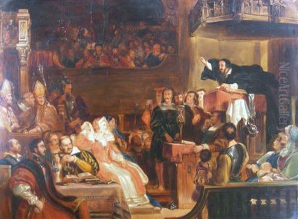 John Knox Preaching Oil Painting by Sir David Wilkie
