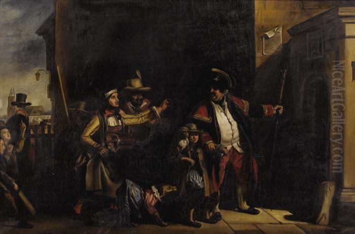 Gypsies And The Baliff Oil Painting by Sir David Wilkie