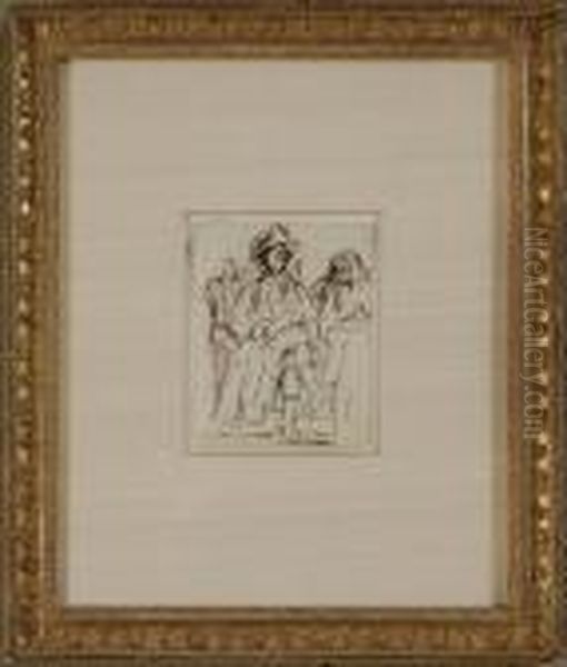 Study Of A Seated Man Oil Painting by Sir David Wilkie