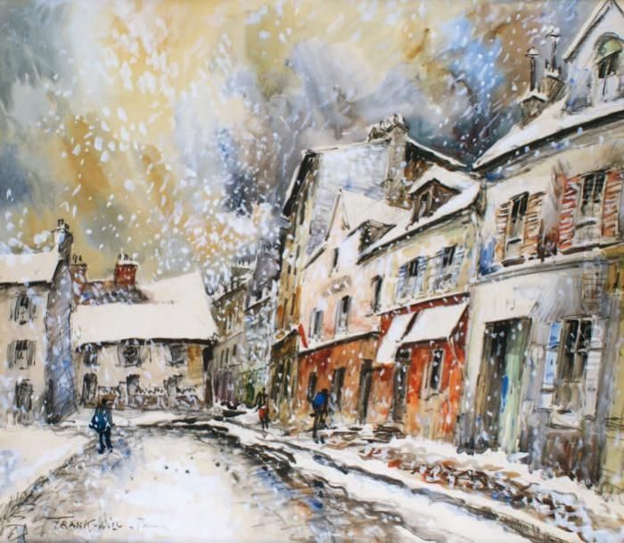 Paris, 
Montmartre Sous La Neige Oil Painting by Frank Will