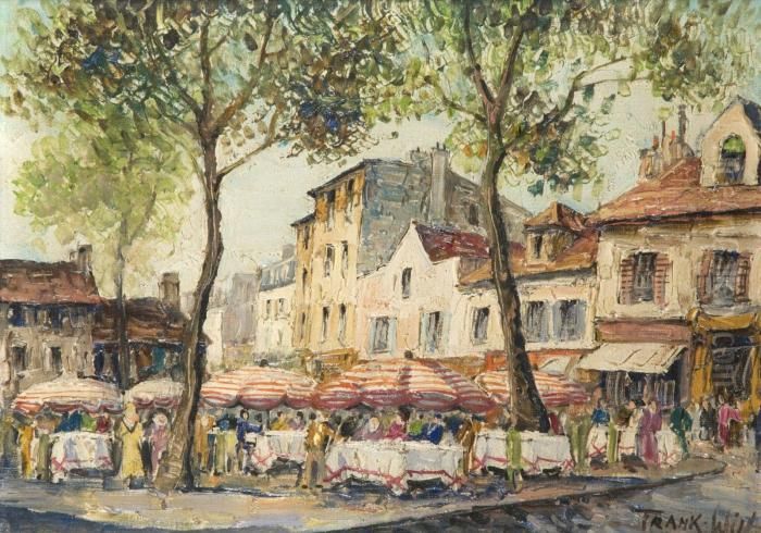 La Place Du Tertre Oil Painting by Frank Will