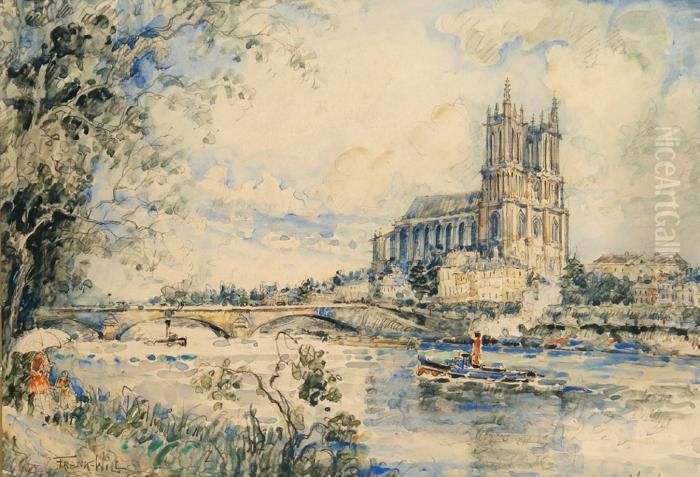 Vue De Mantes-la-jolie Oil Painting by Frank Will