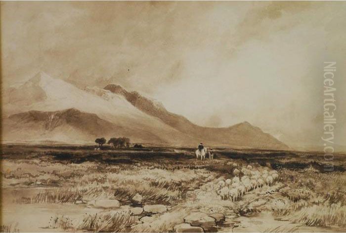 Ben Nevis Oil Painting by Edmund Morison Wimperis