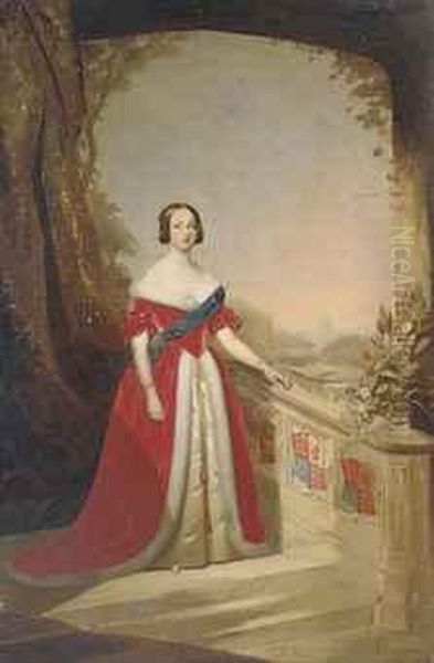 Queen Victoria Oil Painting by Franz Xavier Winterhalter