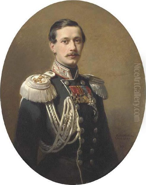 Portrait Of Count Paul Andreievich Shouvaloff In The Uniform Of His Majesty Suite Oil Painting by Franz Xavier Winterhalter