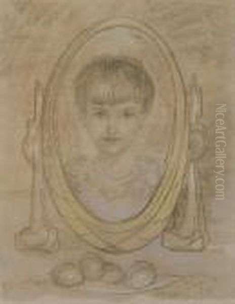 Portrait Of A Girl Oil Painting by Stanislaw Ignacy Witkiewicz (Witkacy)