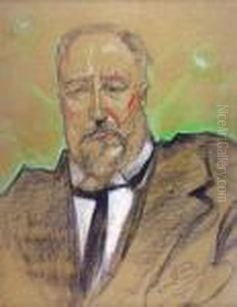 Portret Aleksandra Lednickiego Oil Painting by Stanislaw Ignacy Witkiewicz (Witkacy)