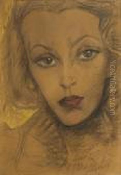 Portrait Of Maria Dabrowiecka Oil Painting by Stanislaw Ignacy Witkiewicz (Witkacy)