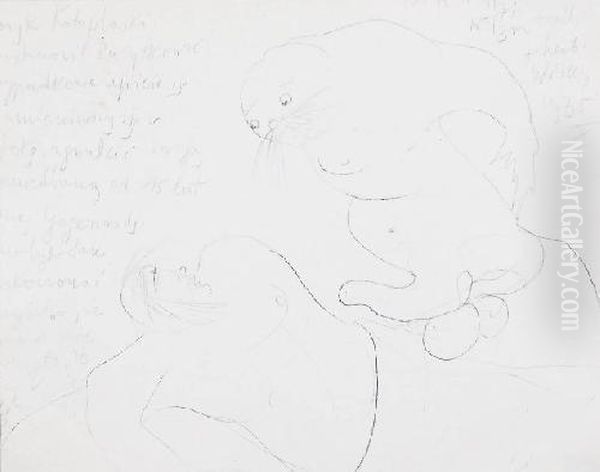 Emeryk Kotoplaski Postanowil Zuzytkowac Oil Painting by Stanislaw Ignacy Witkiewicz (Witkacy)