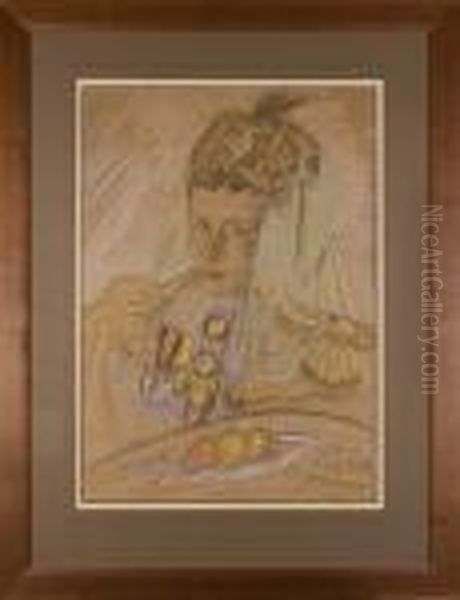 Portret Mezczyzny, 1936 R. Oil Painting by Stanislaw Ignacy Witkiewicz (Witkacy)