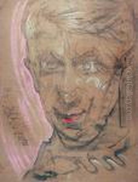 Portret Ksiedza Sledziewskiego Oil Painting by Stanislaw Ignacy Witkiewicz (Witkacy)