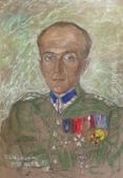 Portret Pulkownika Oil Painting by Stanislaw Ignacy Witkiewicz (Witkacy)