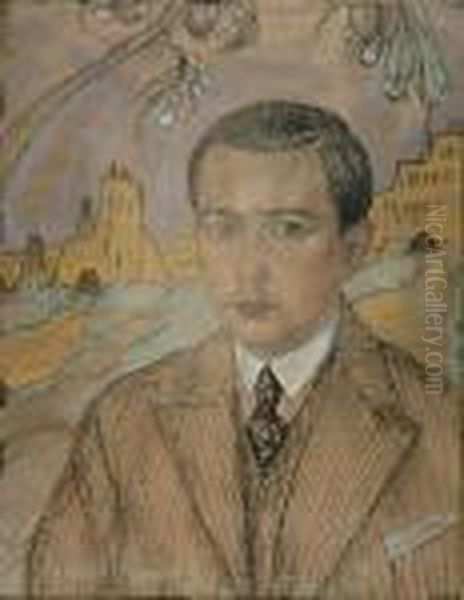 Portret Mezczyzny Oil Painting by Stanislaw Ignacy Witkiewicz (Witkacy)
