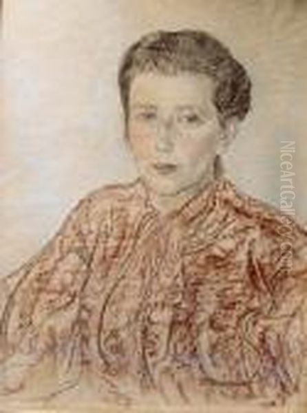 Portret Stefanii Koninskiej (1935) Oil Painting by Stanislaw Ignacy Witkiewicz (Witkacy)