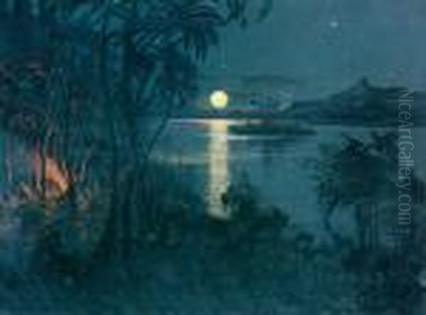 Wspomnienie Z Cejlonu Oil Painting by Stanislaw Ignacy Witkiewicz (Witkacy)