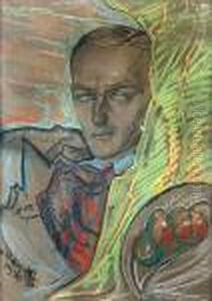 Portret Mezczyzny Oil Painting by Stanislaw Ignacy Witkiewicz (Witkacy)