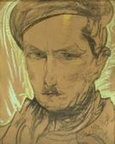 Portret Dr Hugona Karwowskiego Oil Painting by Stanislaw Ignacy Witkiewicz (Witkacy)