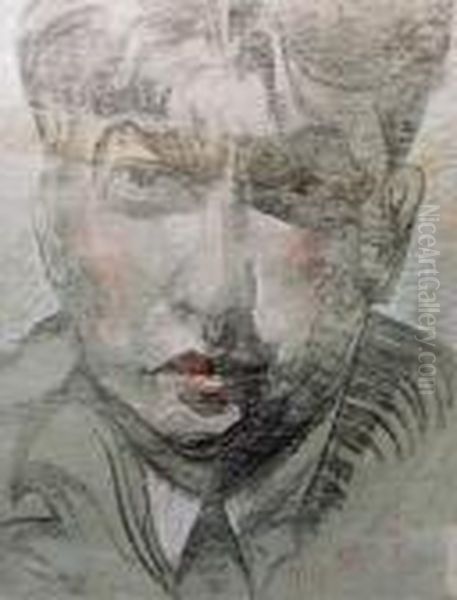 Portret Meski (1931) Oil Painting by Stanislaw Ignacy Witkiewicz (Witkacy)