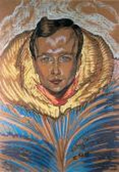 Portret Jana Leszczynskiego, Iii 1931 R. Oil Painting by Stanislaw Ignacy Witkiewicz (Witkacy)