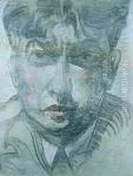 Portret Meski, 16 X 1931 R. Oil Painting by Stanislaw Ignacy Witkiewicz (Witkacy)