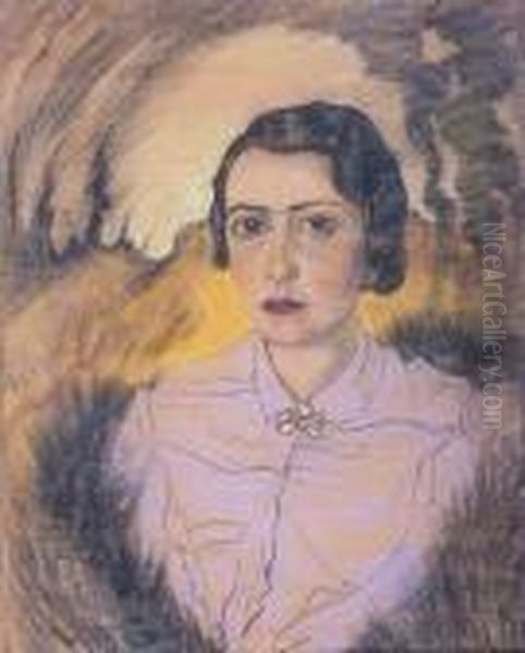 Portret Kobiety Oil Painting by Stanislaw Ignacy Witkiewicz (Witkacy)