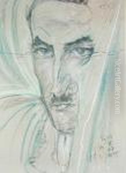 Portret Jana Jozefa Glogowskiego Oil Painting by Stanislaw Ignacy Witkiewicz (Witkacy)