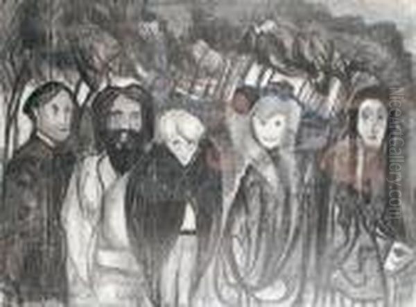 Wychowanie Chlopczyka Oil Painting by Stanislaw Ignacy Witkiewicz (Witkacy)