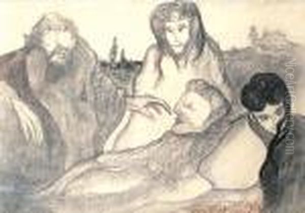 Przed Smiercia Oil Painting by Stanislaw Ignacy Witkiewicz (Witkacy)