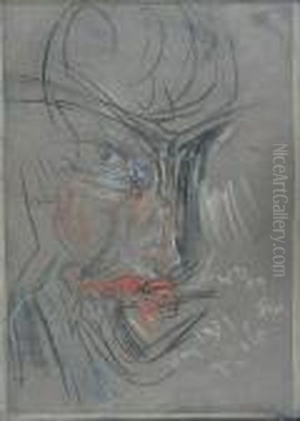 Portret Janiny Z Turowskich Leszczynskiej Oil Painting by Stanislaw Ignacy Witkiewicz (Witkacy)