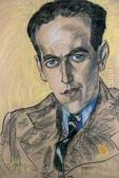 Portret Meski, V. 1937 R. Oil Painting by Stanislaw Ignacy Witkiewicz (Witkacy)