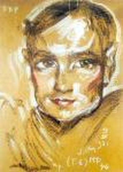 Portret Jana Leszczynskiego, 14 Iv 1931 Oil Painting by Stanislaw Ignacy Witkiewicz (Witkacy)