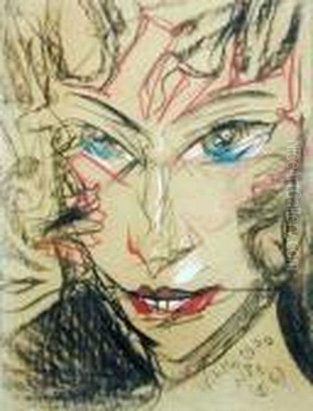 Portret Kobiecy Oil Painting by Stanislaw Ignacy Witkiewicz (Witkacy)