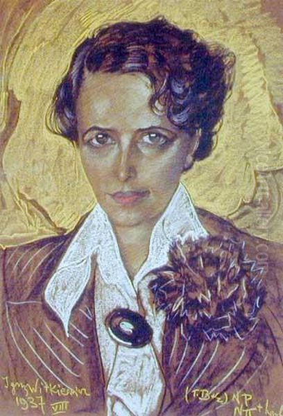 Portret Kobiety Oil Painting by Stanislaw Ignacy Witkiewicz (Witkacy)