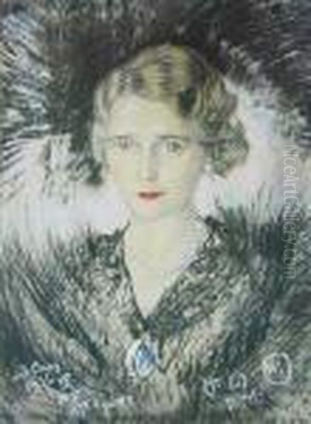 Portret Kobiety - Lucyna Szczepanska, Ix 1936 Oil Painting by Stanislaw Ignacy Witkiewicz (Witkacy)