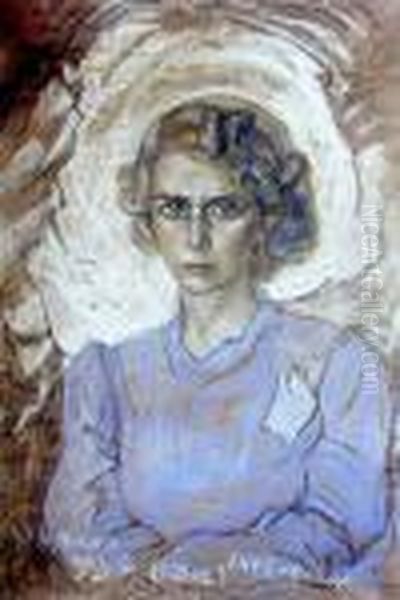 Portret Wandy Janiszowskiej Groniowskiej, 1939 R. Oil Painting by Stanislaw Ignacy Witkiewicz (Witkacy)